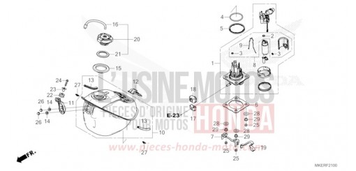 RESERVOIR A CARBURANT (CRF450R/RWE) CRF450RR de 2024